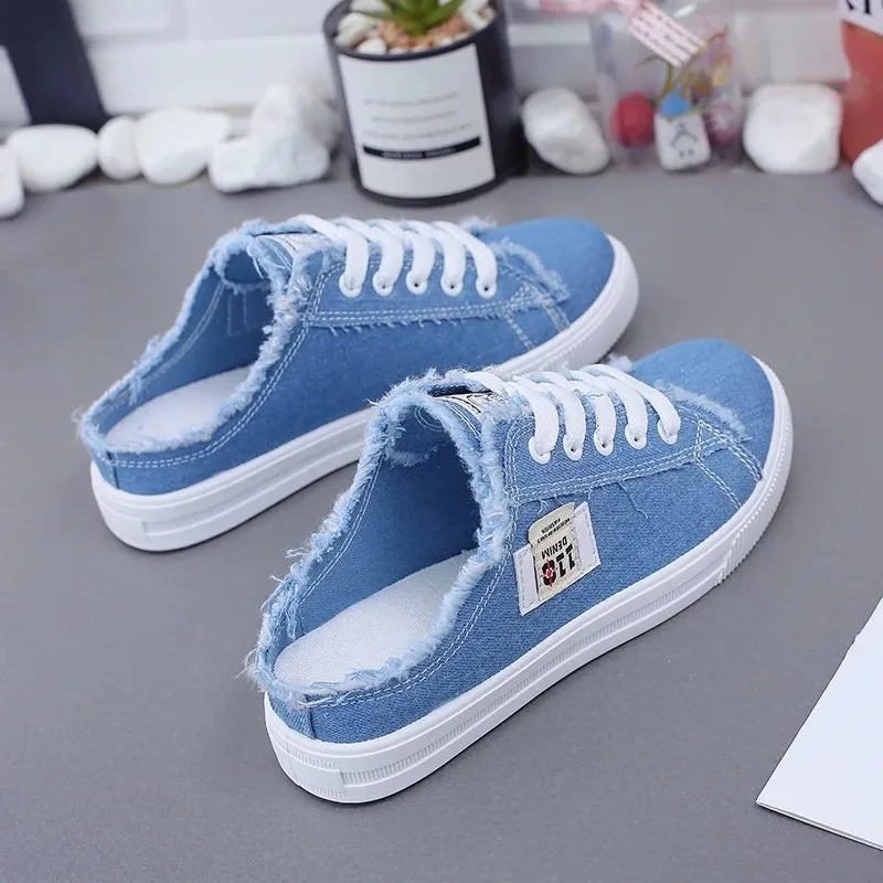 Bottom Sneakers Women Canvas Shoes flat sneakers women casual shoes low upper lace up white shoes