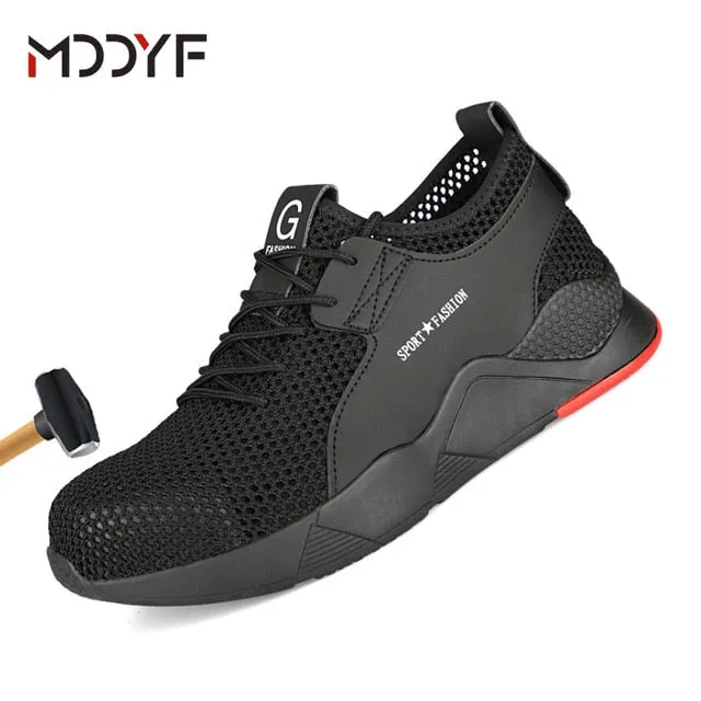 Work Boots Cavender's Breathable wrok shoes Men Safety Shoes lightweight Boots Steel Toe Cap Men Boots Indestructible Shoes Puncture-Proof Work Sneake
