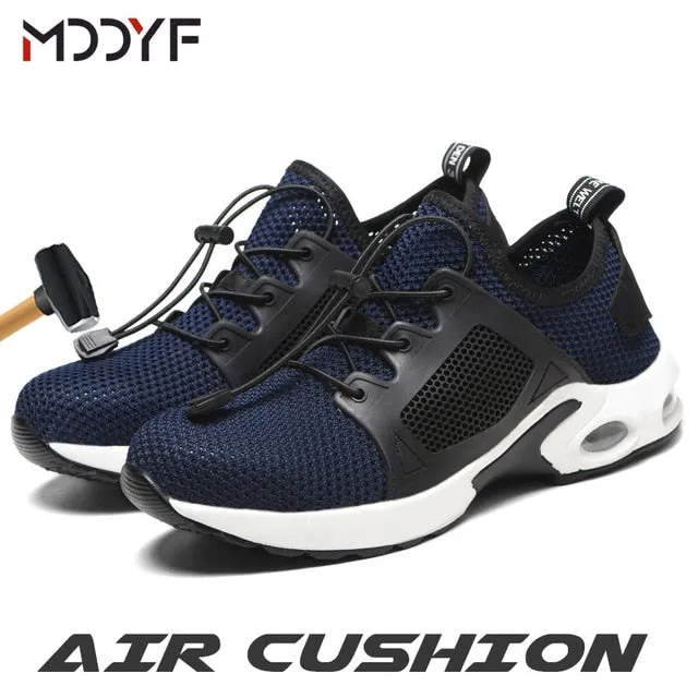 Breathable wrok shoes Men Safety Shoes lightweight Boots Steel Toe Cap Men Boots Indestructible Shoes Puncture-Proof Work Sneake Coastal Work Boots