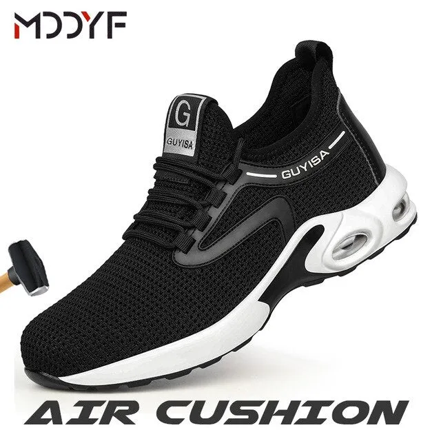 Work Boots Stores Breathable wrok shoes Men Safety Shoes lightweight Boots Steel Toe Cap Men Boots Indestructible Shoes Puncture-Proof Work Sneake