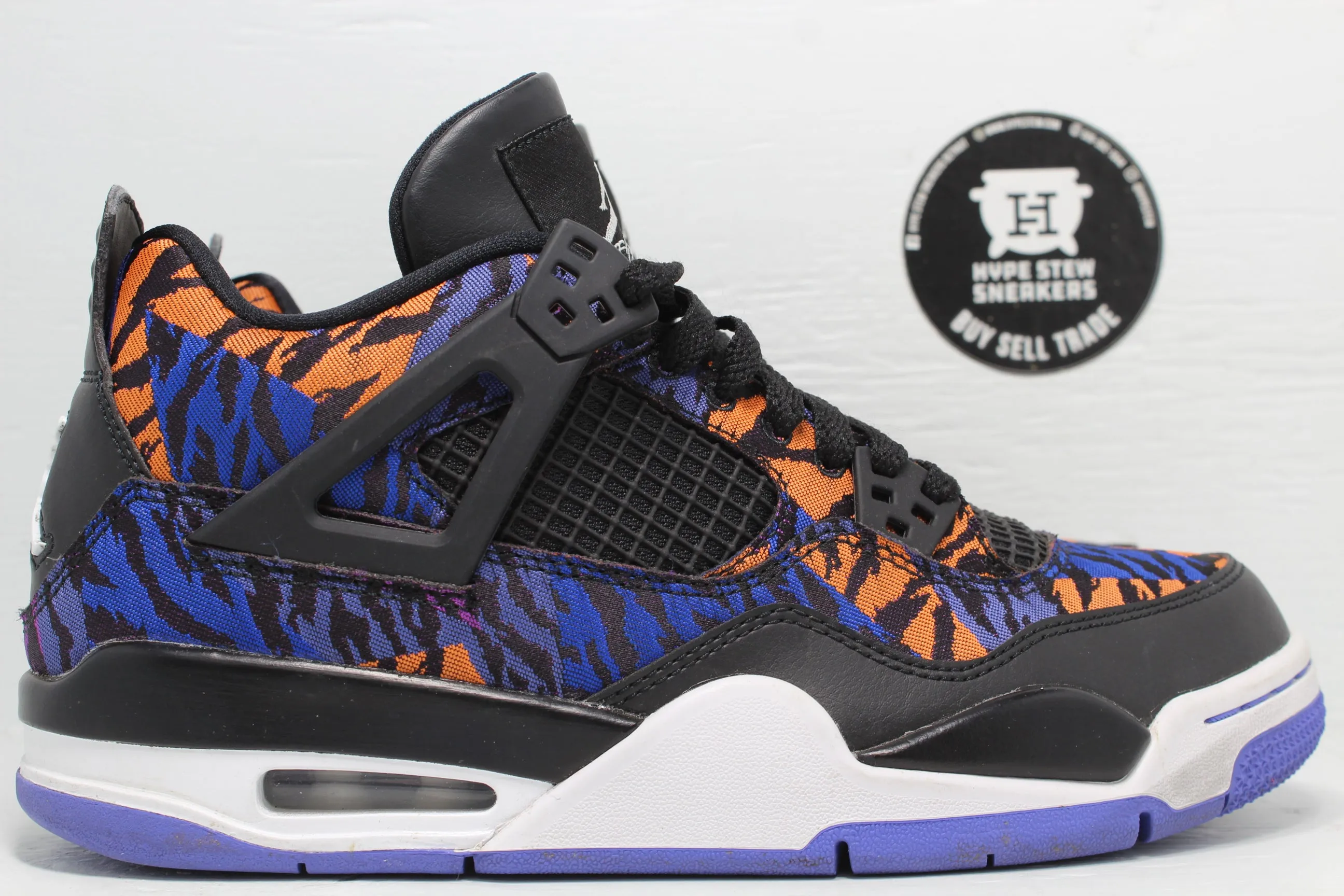 Nike Air Jordan 4 Black Rush Violet (GS) No Insoles Asics Shoes Vietnam