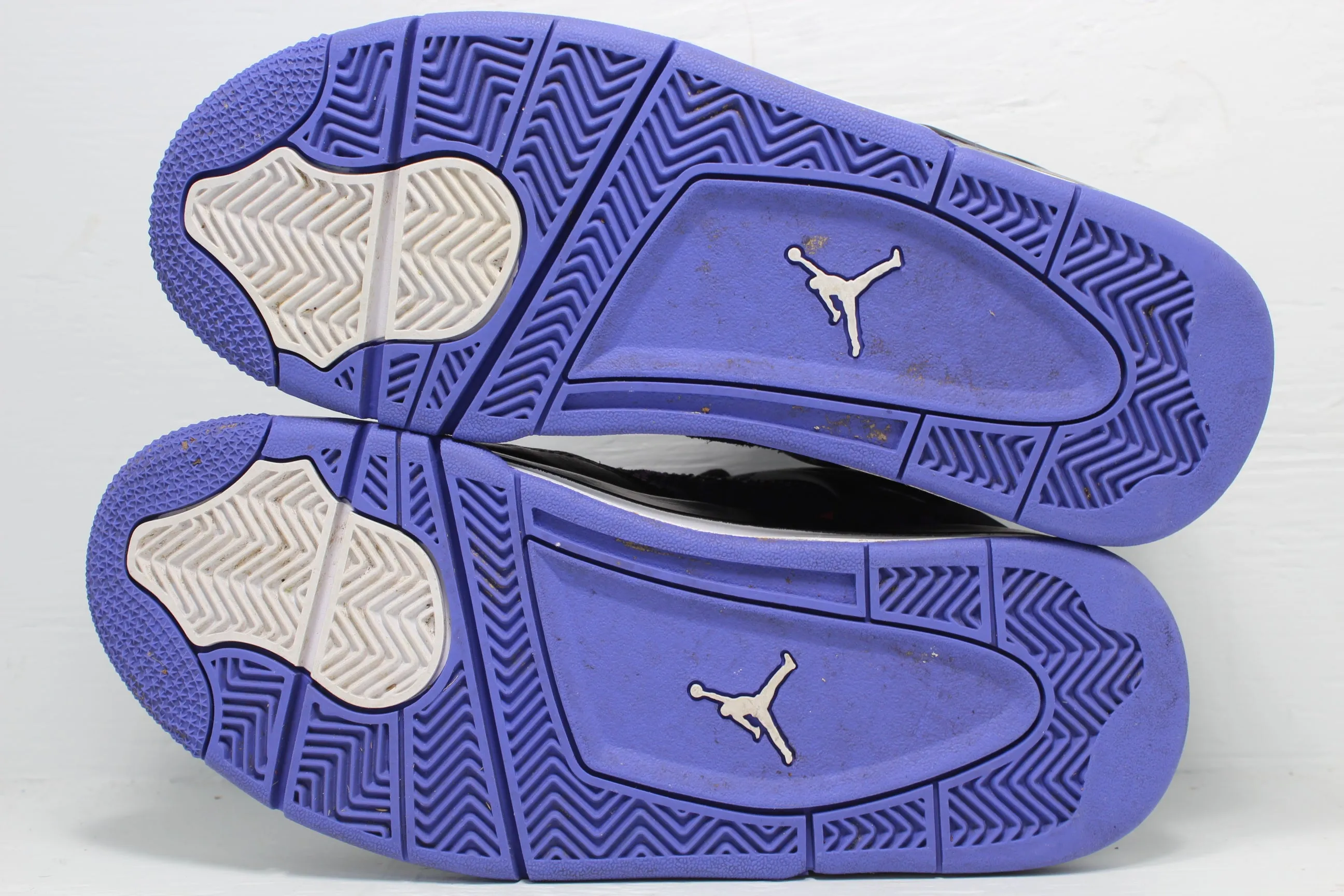 Nike Air Jordan 4 Black Rush Violet (GS) No Insoles Asics Shoes Toe Box