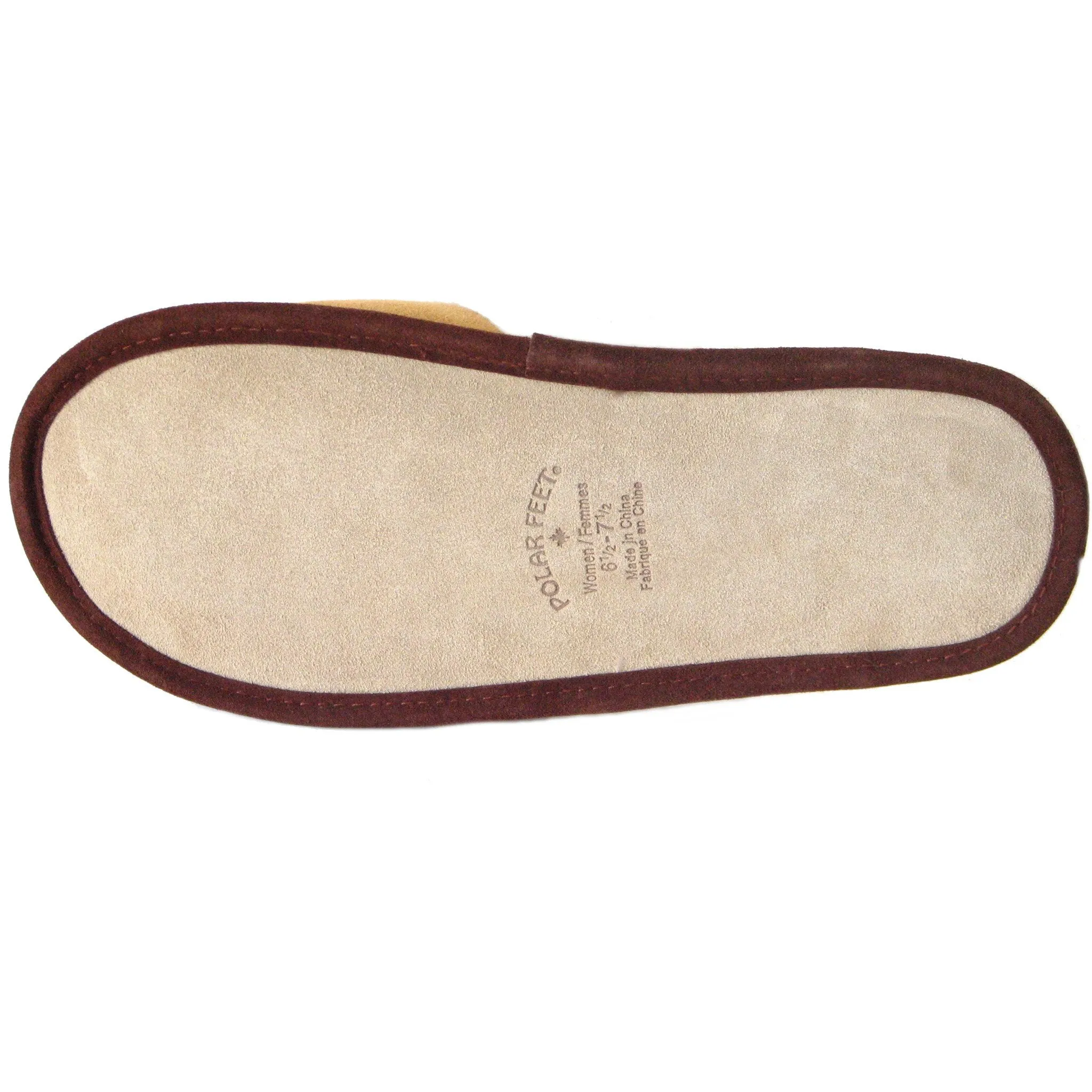 Women Wide Slip On Shoes Polar Feet Women's Fine Suede Scuffs
