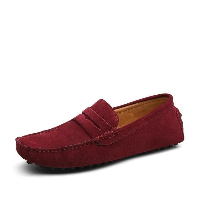 Wide Width Loafers Men's penny loafers soft casual driving shoes daily slip on flats