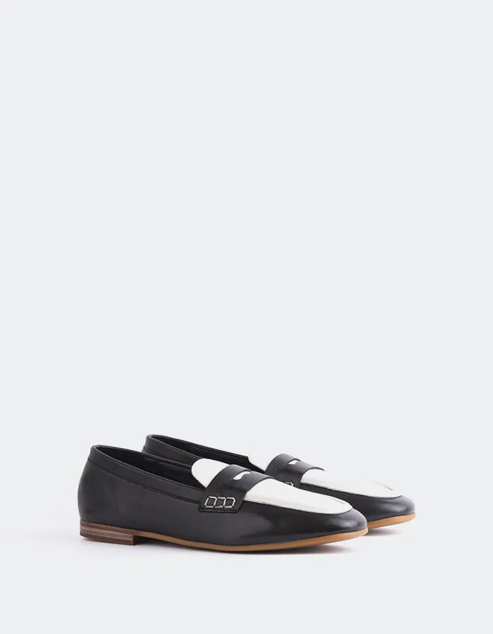 Skye Black Ice Leather Casual Loafers With Shorts