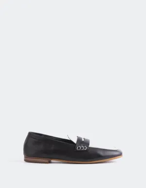 Skye Black Ice Leather Bass Penny Loafers