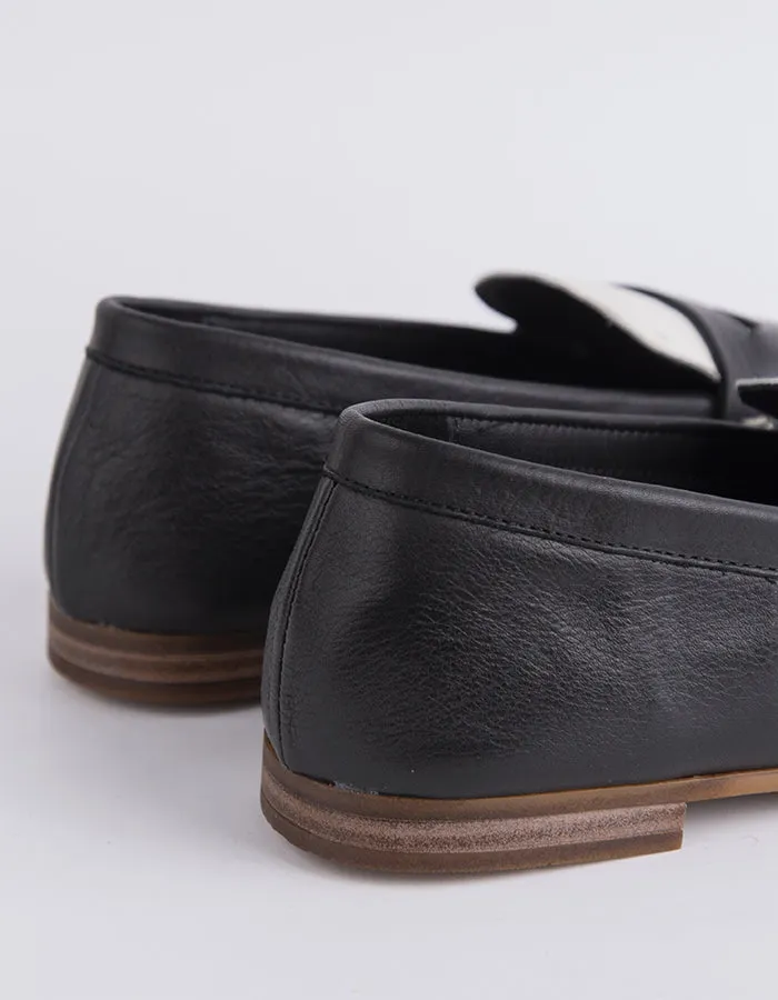 Sanuk Slip On Loafers Skye Black Ice Leather