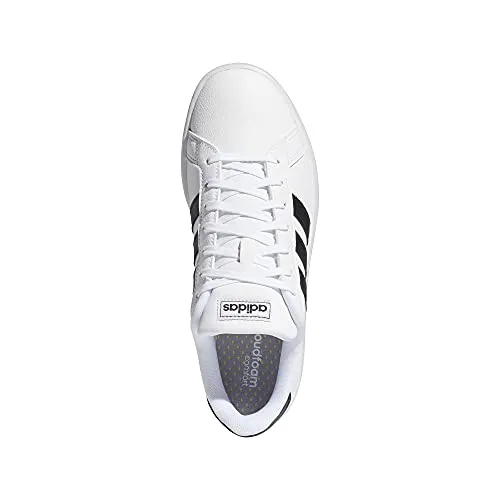 Adidas Infant Shoe Size Guide Adidas Girls Grand Court Core Black/FTWR White Leather Tennis Shoes-6 UK (F36483)