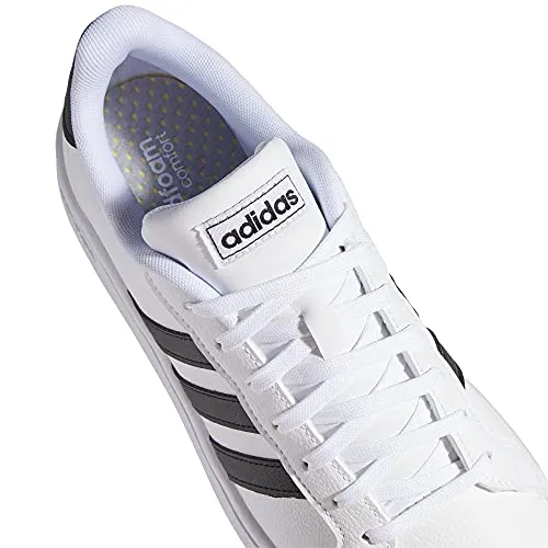 Adidas Girls Grand Court Core Black/FTWR White Leather Tennis Shoes-6 UK (F36483) Old Adidas Shoes