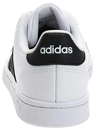 Adidas Girls Grand Court Core Black/FTWR White Leather Tennis Shoes-6 UK (F36483) Farm Rio Adidas Shoes