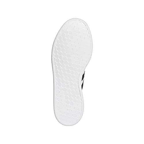 Adidas Top Shoes Adidas Girls Grand Court Core Black/FTWR White Leather Tennis Shoes-6 UK (F36483)