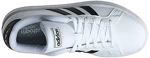 Adidas Girls Grand Court Core Black/FTWR White Leather Tennis Shoes-6 UK (F36483) Adidas Mahomes Shoes