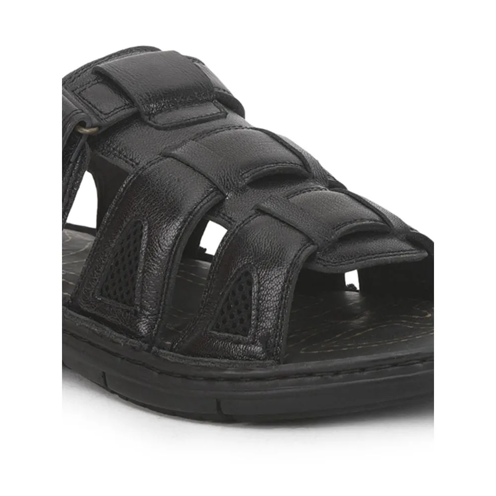 Healers Casual Sandal For Men (Black) ACUSOFT-1 By Liberty Barney Slippers