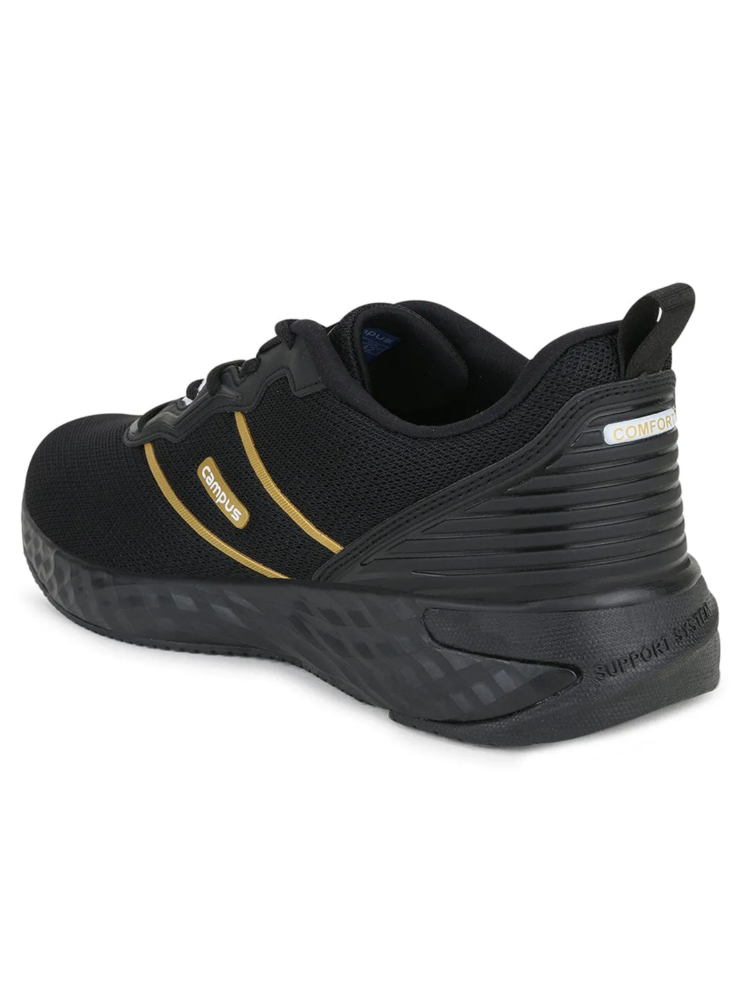 PRESTON Black Men's Running Shoes Tracefinder Trail Running Shoes
