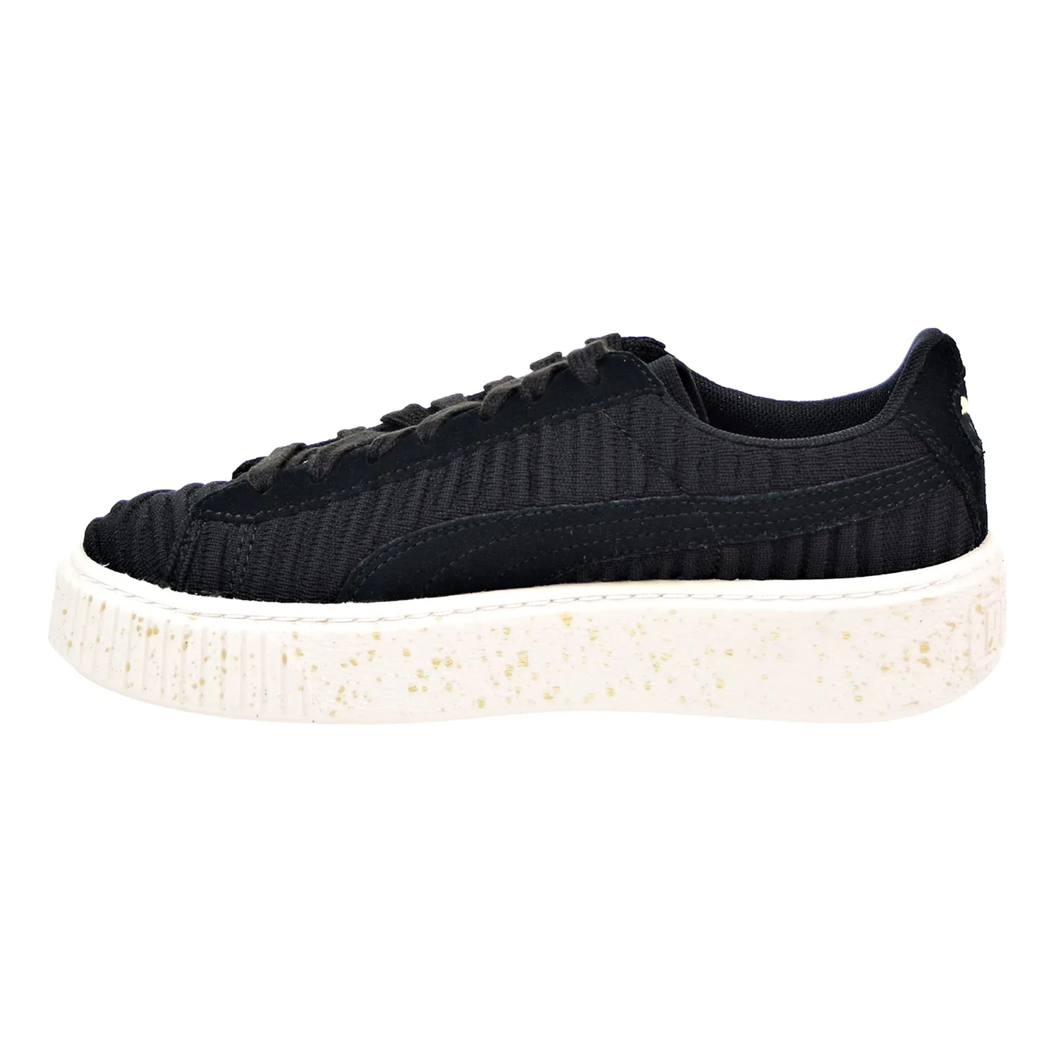 Asics Soccer Shoes Indoor Puma Basket Platform OW Women's Shoes Puma Black/Whisper White