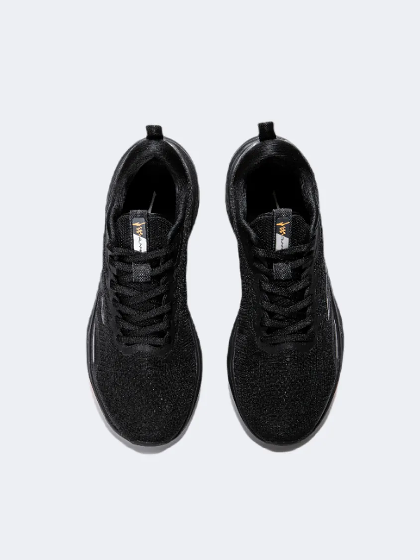 Erke Stability Men Running Shoes Black/Orange Supportive Running Shoes