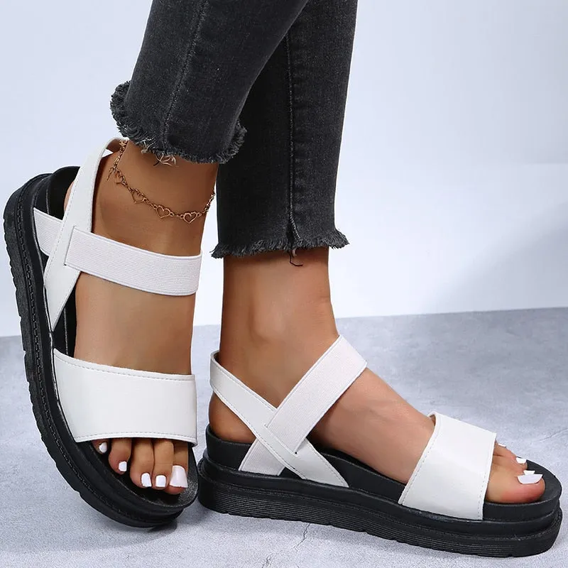 2025 Sandals Purpdrank - Women Sandals Summer Casual Shoes For Women Flat Heels Sandalias Mujer Elegant Woman Heeled Shoes Platform Sandals Female 2023