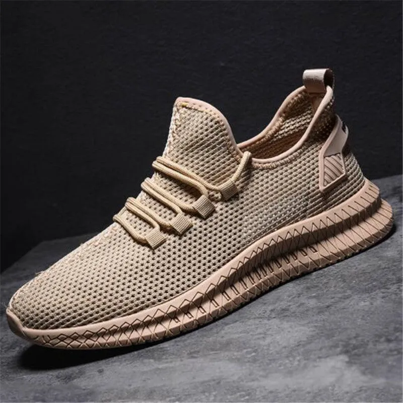 Flat 1920s Shoes Adisputent Men Shoes Sneakers Flat Male Casual Shoes Comfortable Men Footwear Breathable Mesh Sport Tzapatos De Hombre 2019 New