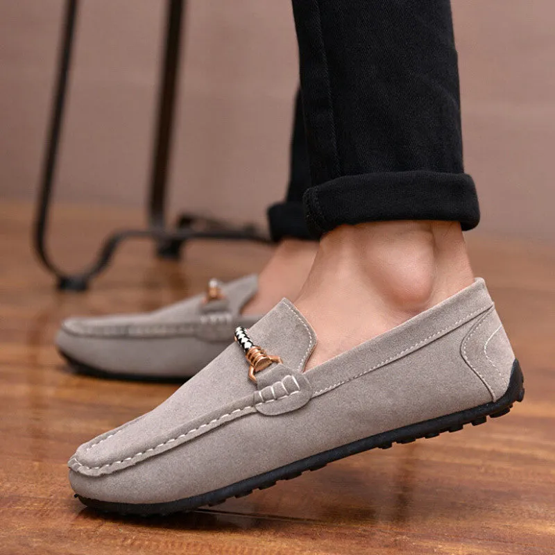 Men Casual Shoes Fashion Leather Loafers Moccasins Slip On Flats Male suede Shoes Spring autumn style Ladies Moccasin Loafers