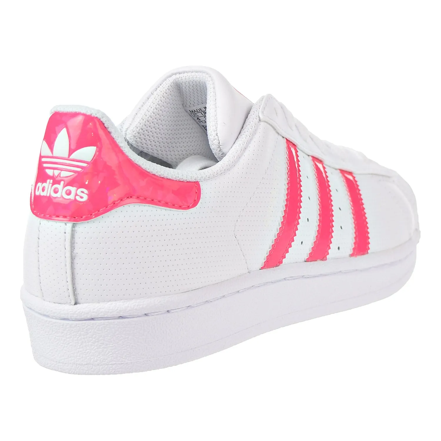 Adidas Superstar J Big Kids' Running Shoes Ft White/ReaPnk/FtWhite Adidas Court Flight Volleyball Shoes