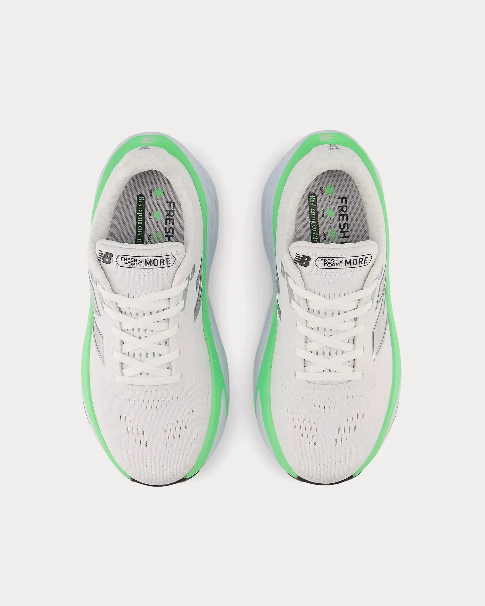 New Balance Outlet Gilroy Fresh Foam X More v5 White / Ice Blue / Electric Jade Running Shoes