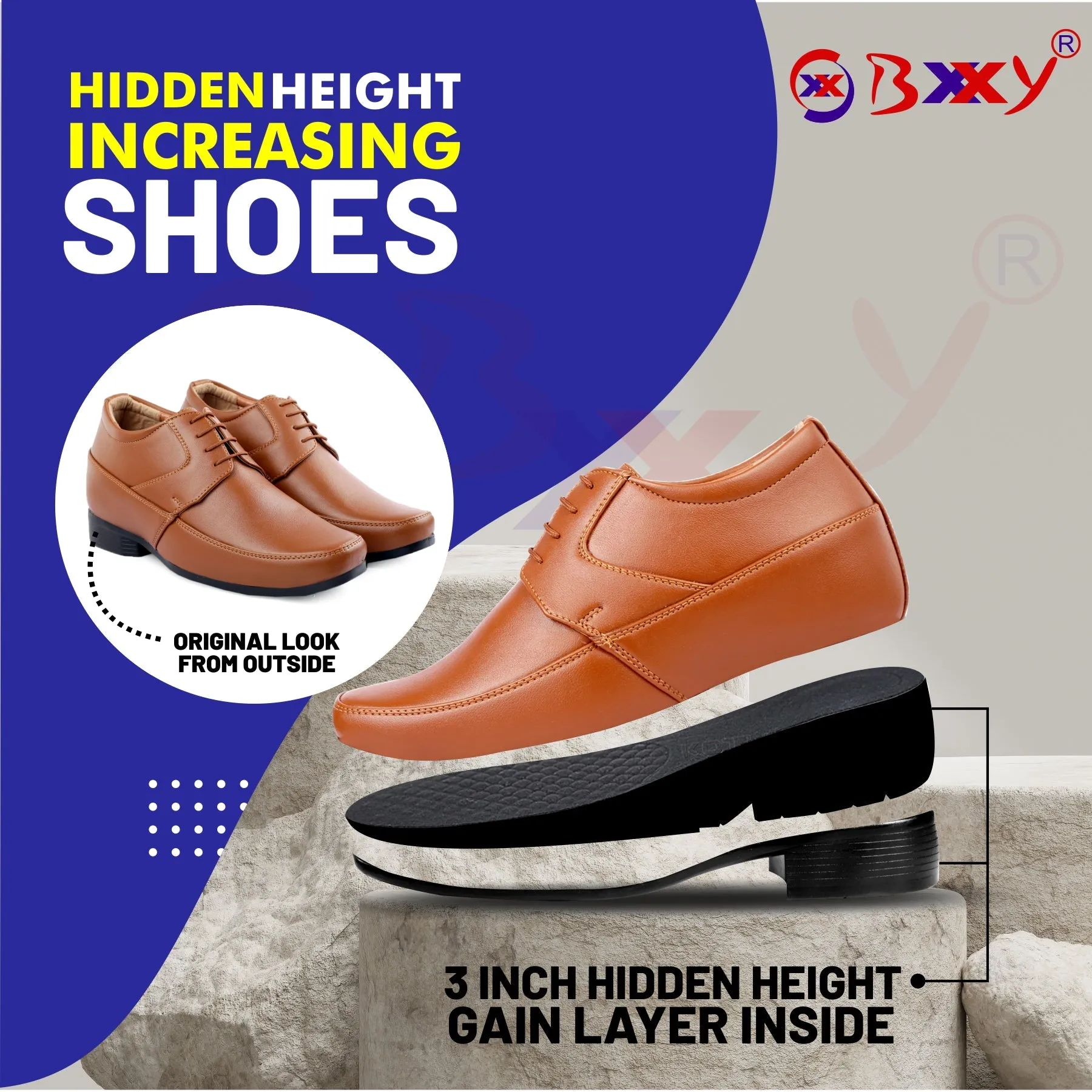 Bxxy's 3 inch Hidden Height Increasing Elevator Shoes For Men Like Teva