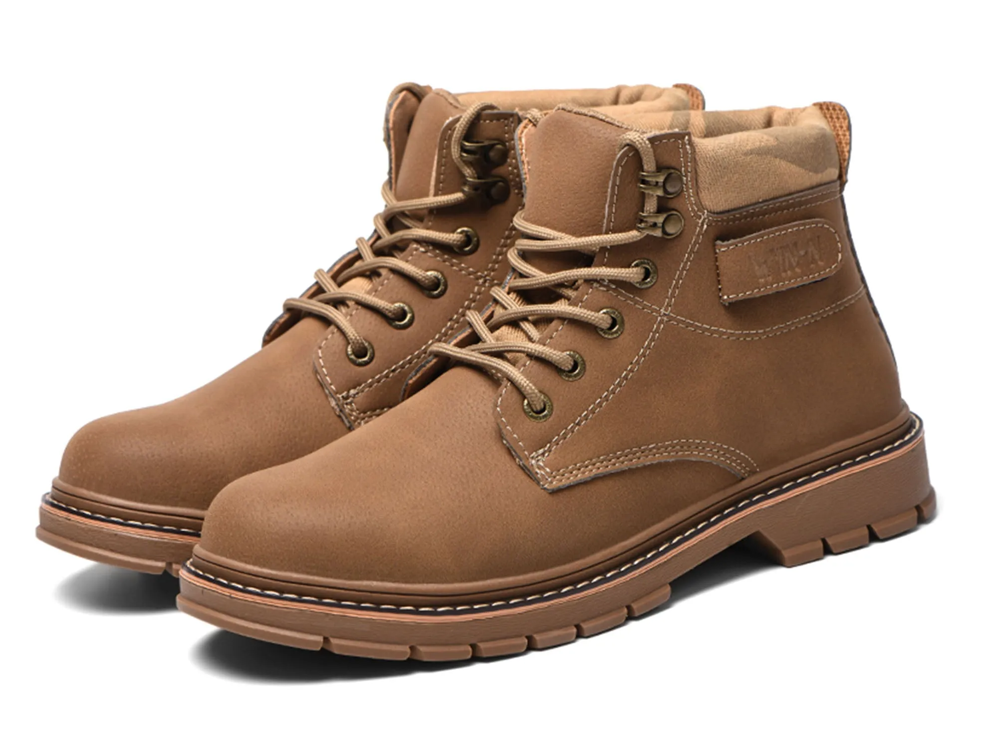 Premium Work Boots Steel Toe Work Boots for Men Non-Slip Industrial Construction Safety Work Shoes