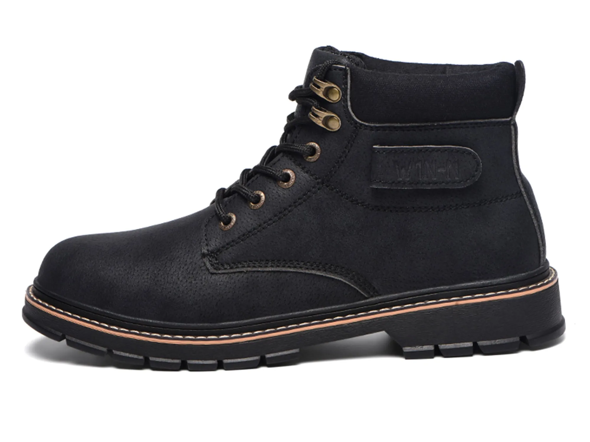 Steel Toe Work Boots for Men Non-Slip Industrial Construction Safety Work Shoes Elastic Work Boots