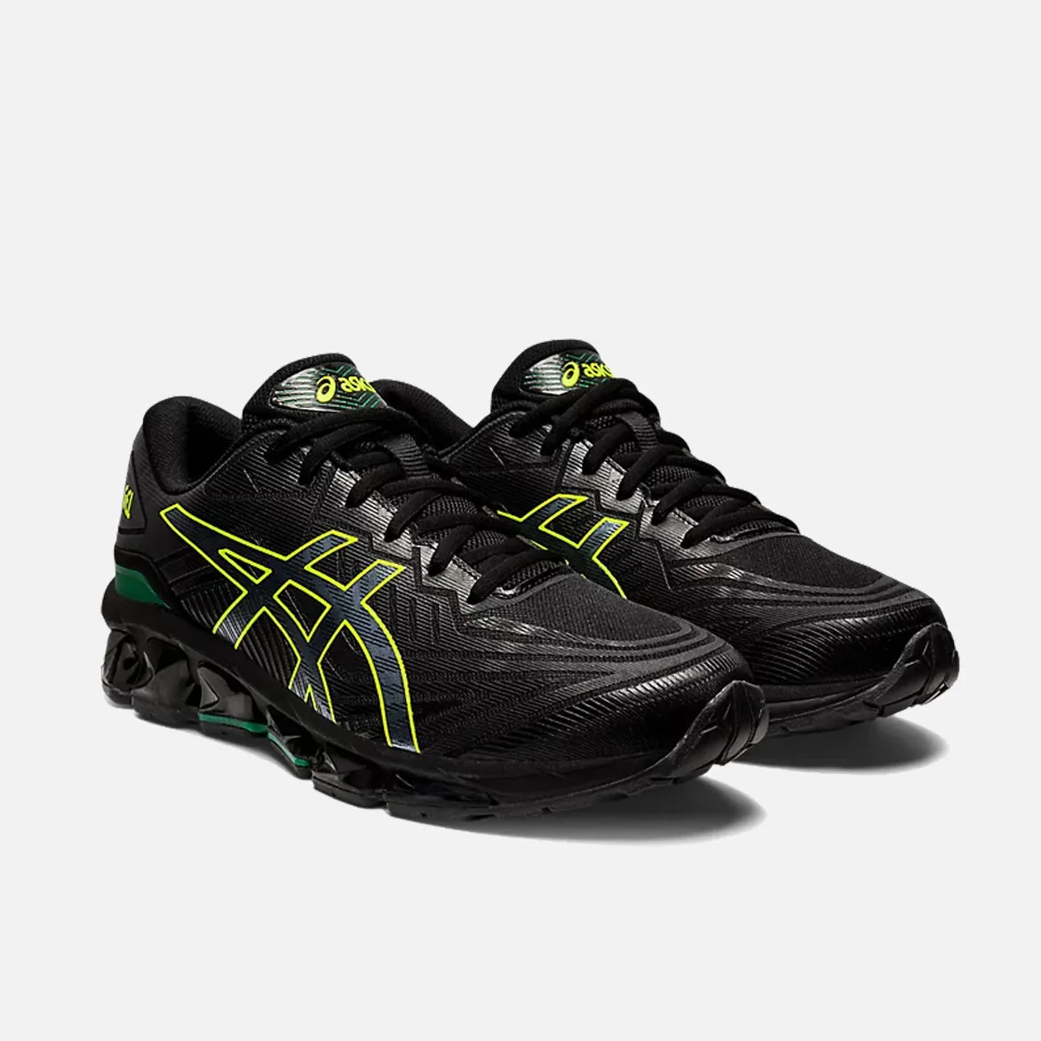 Asics Without Lace Shoes GEL-QUANTUM 360 VII - BLACK / SAFETY YELLOW