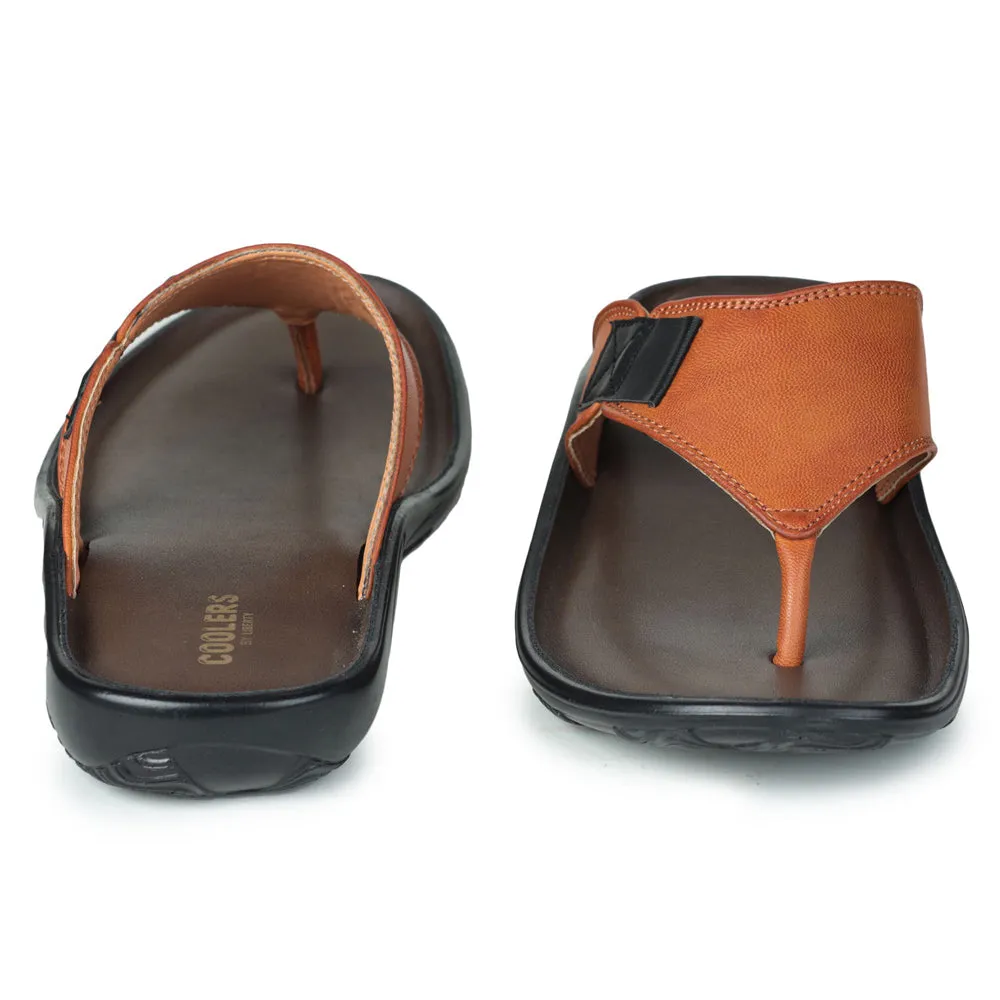 Coolers Casual (Tan) Slipper For Men LFL-03 By Liberty Slippers Leather