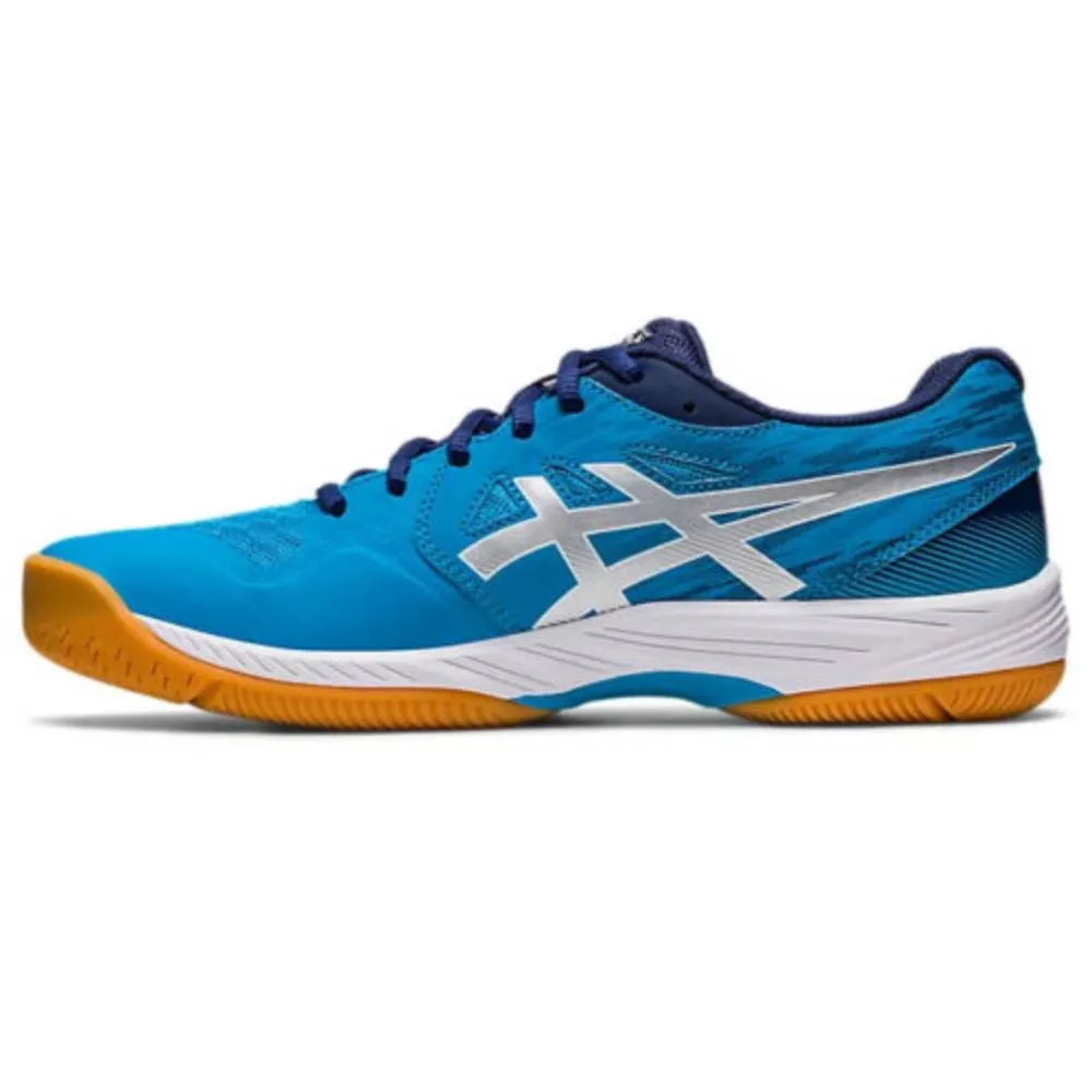 ASICS Men's Gel-Court Hunter 3 Badminton Shoe (Island Blue/Pure Silver) Asics Shoes In Store