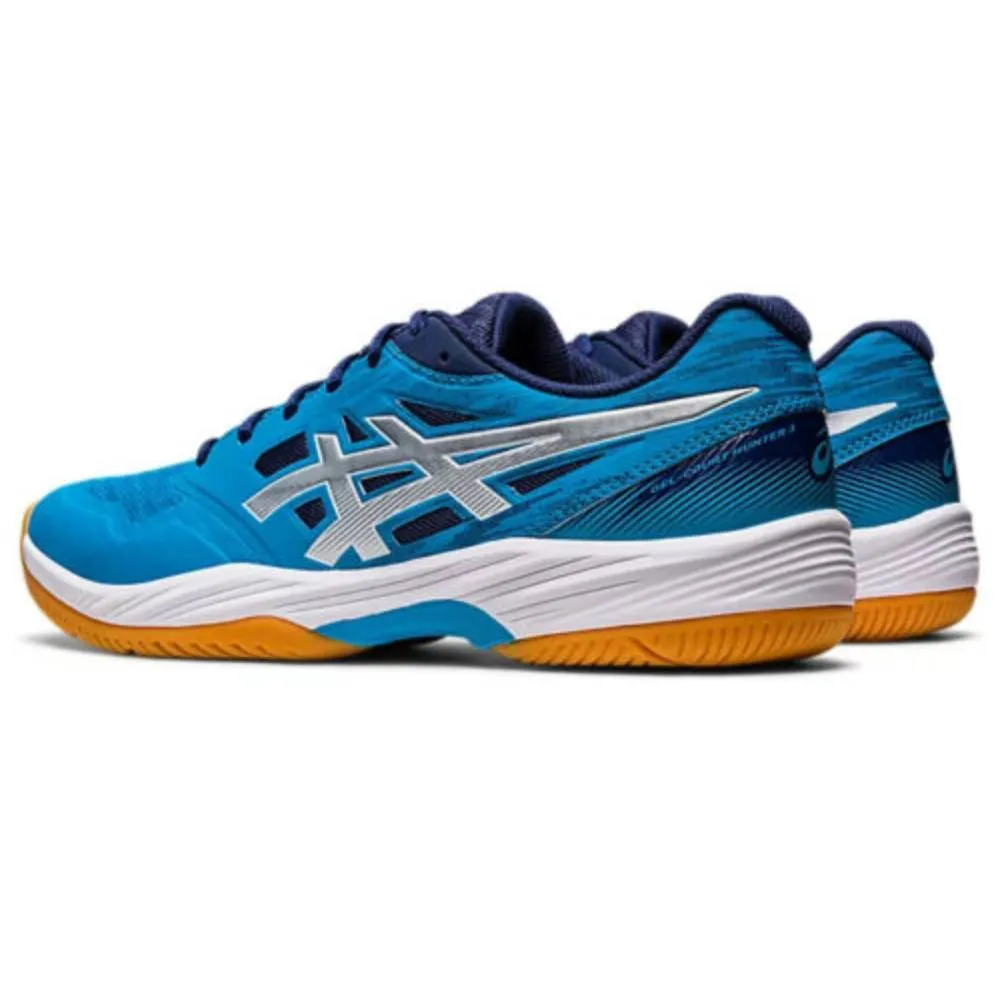 ASICS Men's Gel-Court Hunter 3 Badminton Shoe (Island Blue/Pure Silver) Asics Jogger Shoes