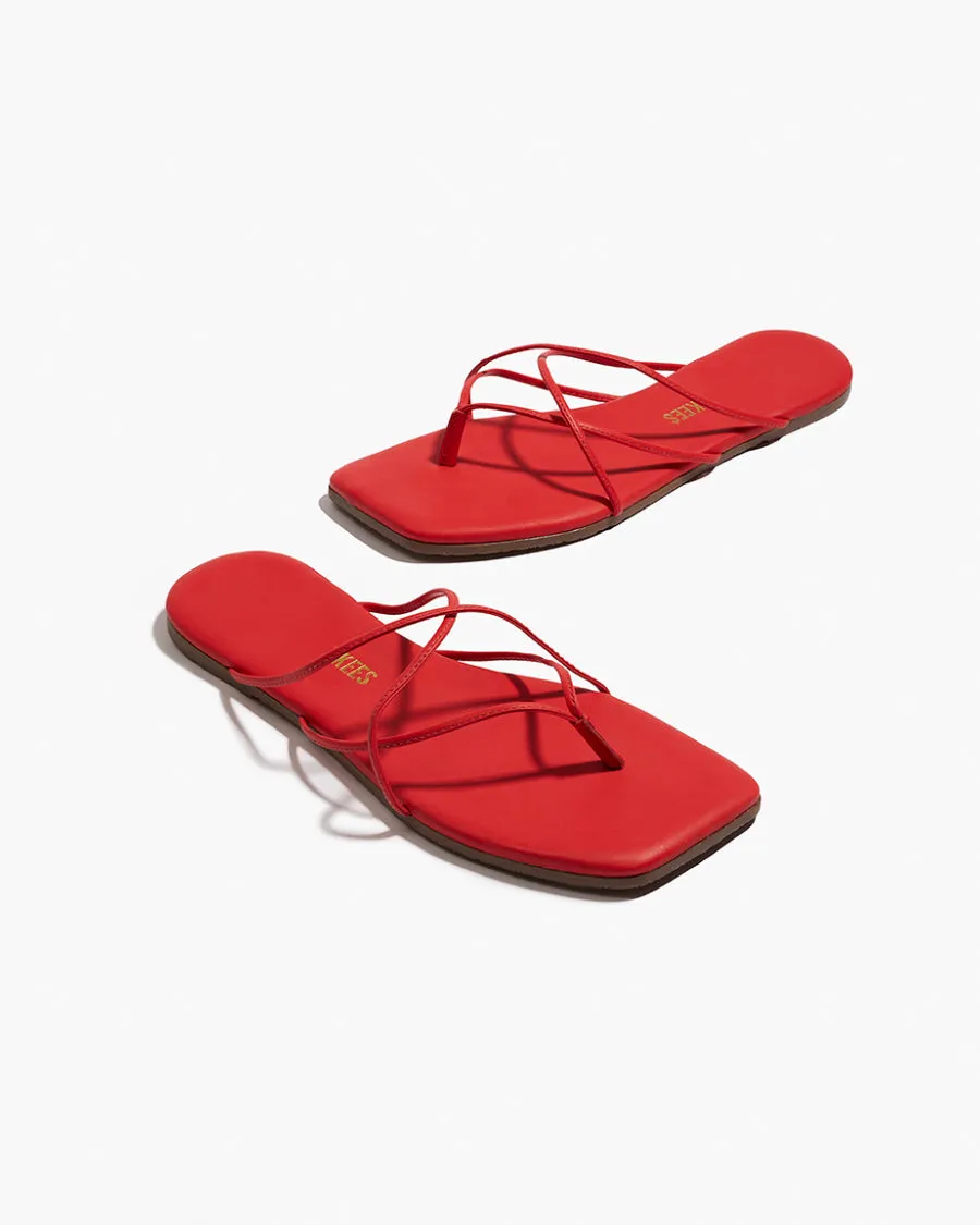 Square Toe Elle - Red Flip Flops Carnival