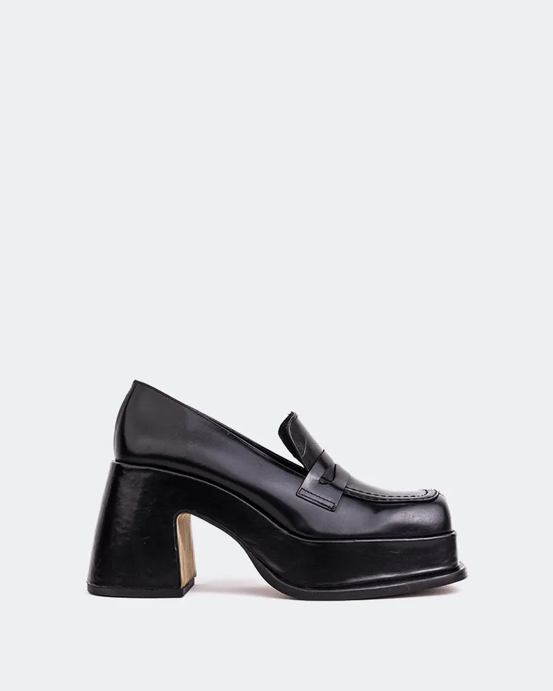 Rochfort Black Leather Ferragamo Alligator Loafers