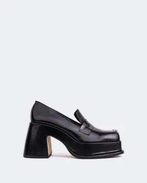Rochfort Black Leather Orthopedic Loafers In Breathable Leather