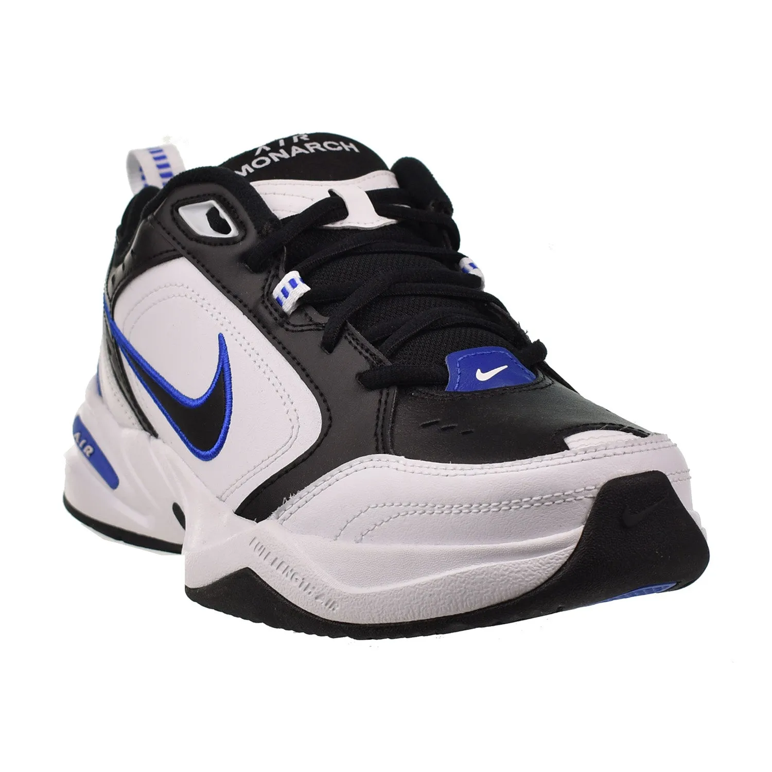 Asics Indoor Field Hockey Shoes Nike Air Monarch IV Men's Shoes Black-White-Royal Blue