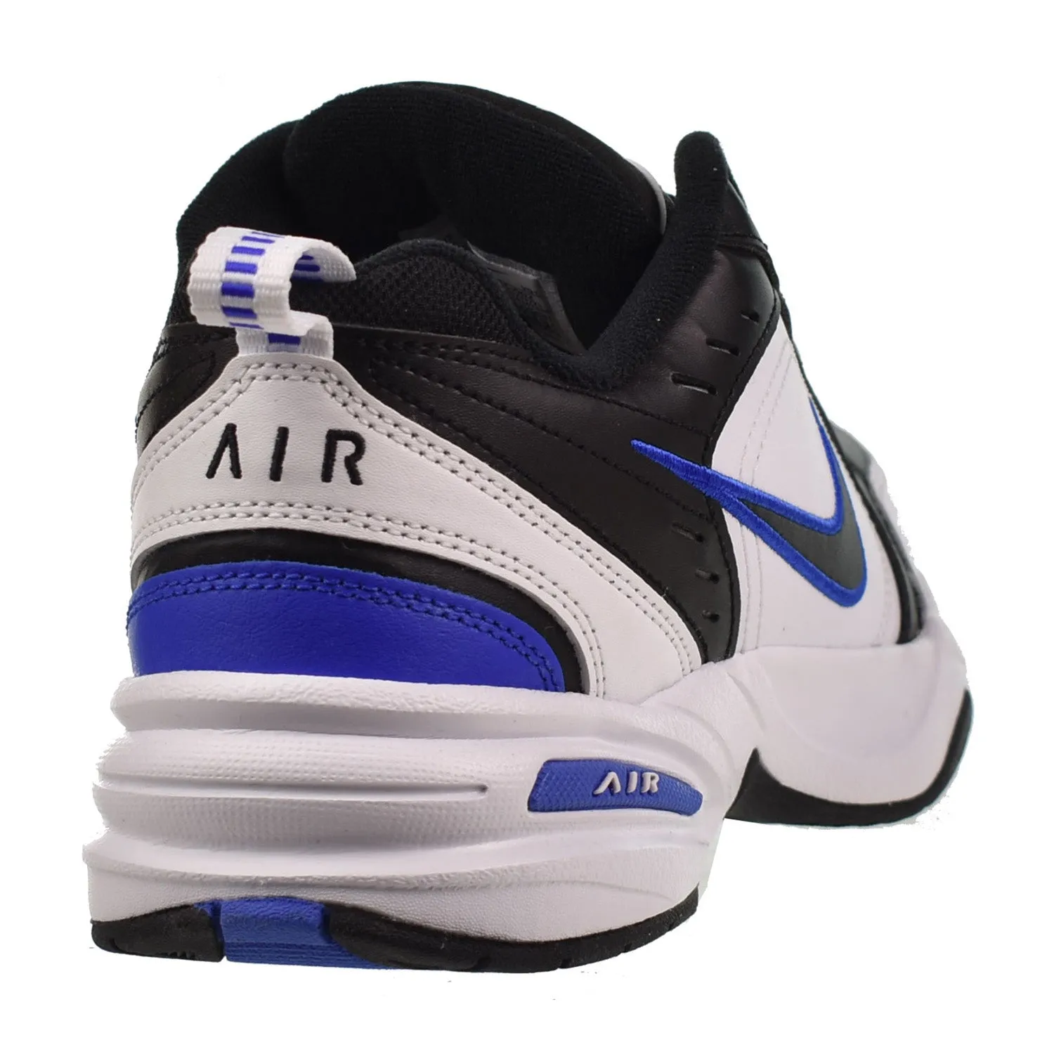 Nike Air Monarch IV Men's Shoes Black-White-Royal Blue Asics Gt 1000 7 Running Shoe