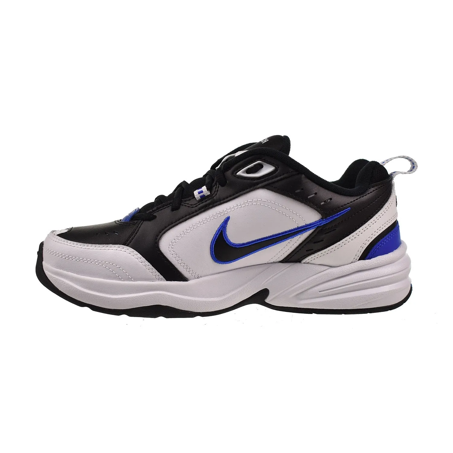 Nike Air Monarch IV Men's Shoes Black-White-Royal Blue Asics Gel Nyc Casual Shoes