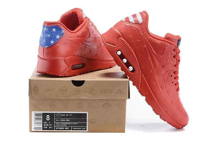 Nike Air Max 90 'Independence Day Red' Shoes Sneaker !!! CYBER MONDAY SALE !!! Cyber Monday Deals Asics Running Shoes