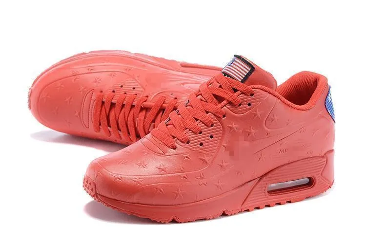 Asics Shoes Tracking Nike Air Max 90 'Independence Day Red' Shoes Sneaker !!! CYBER MONDAY SALE !!!