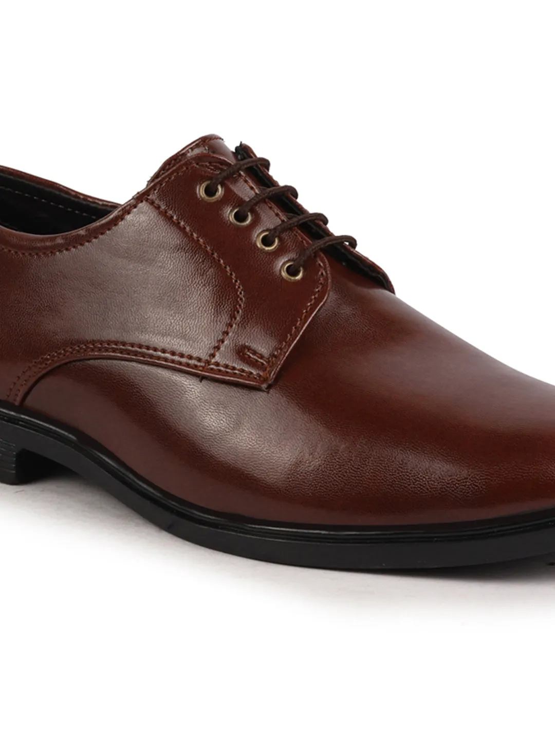 H&h Work Boots Men Brown Formal Dress Lace Up Derby Shoes With Cushioned Footbed For Office|Work