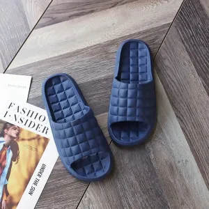 Logo Slippers Women Indoor Home Slippers Summer Soft Comfortable Flip Flops Bath Slippers Couple Family Flat Shoes Hotel Sandals
