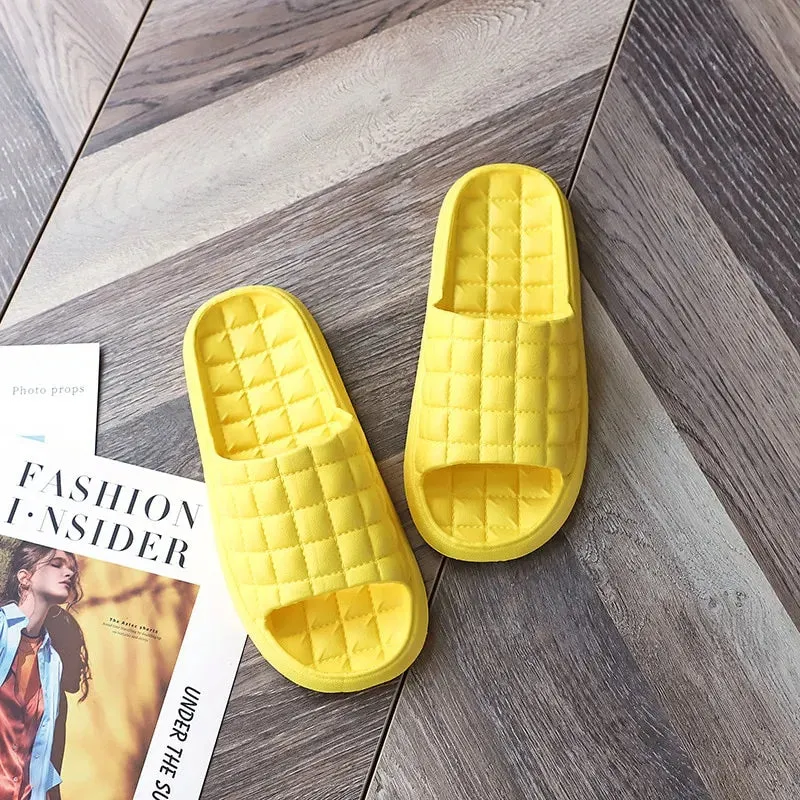 Women Indoor Home Slippers Summer Soft Comfortable Flip Flops Bath Slippers Couple Family Flat Shoes Hotel Sandals Slippers Socks
