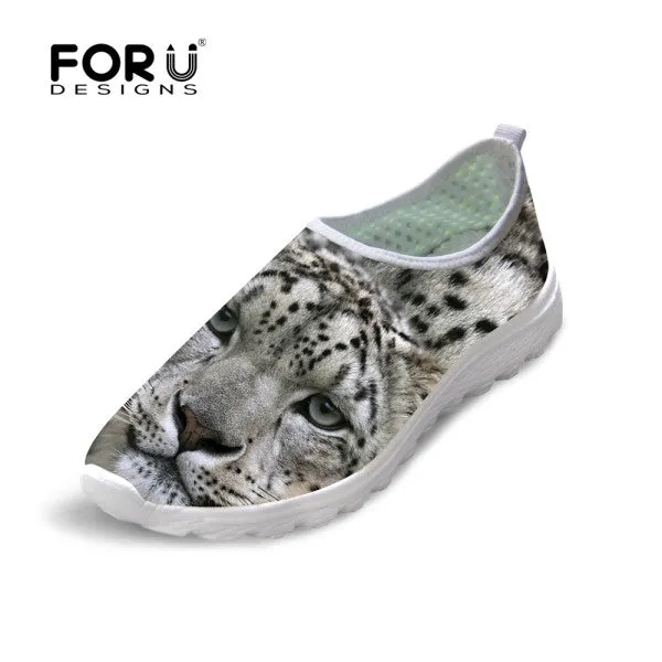 Cute Style Animal Dog Cat Printing Air Mesh Shoes for Women Jcpenney Loafers