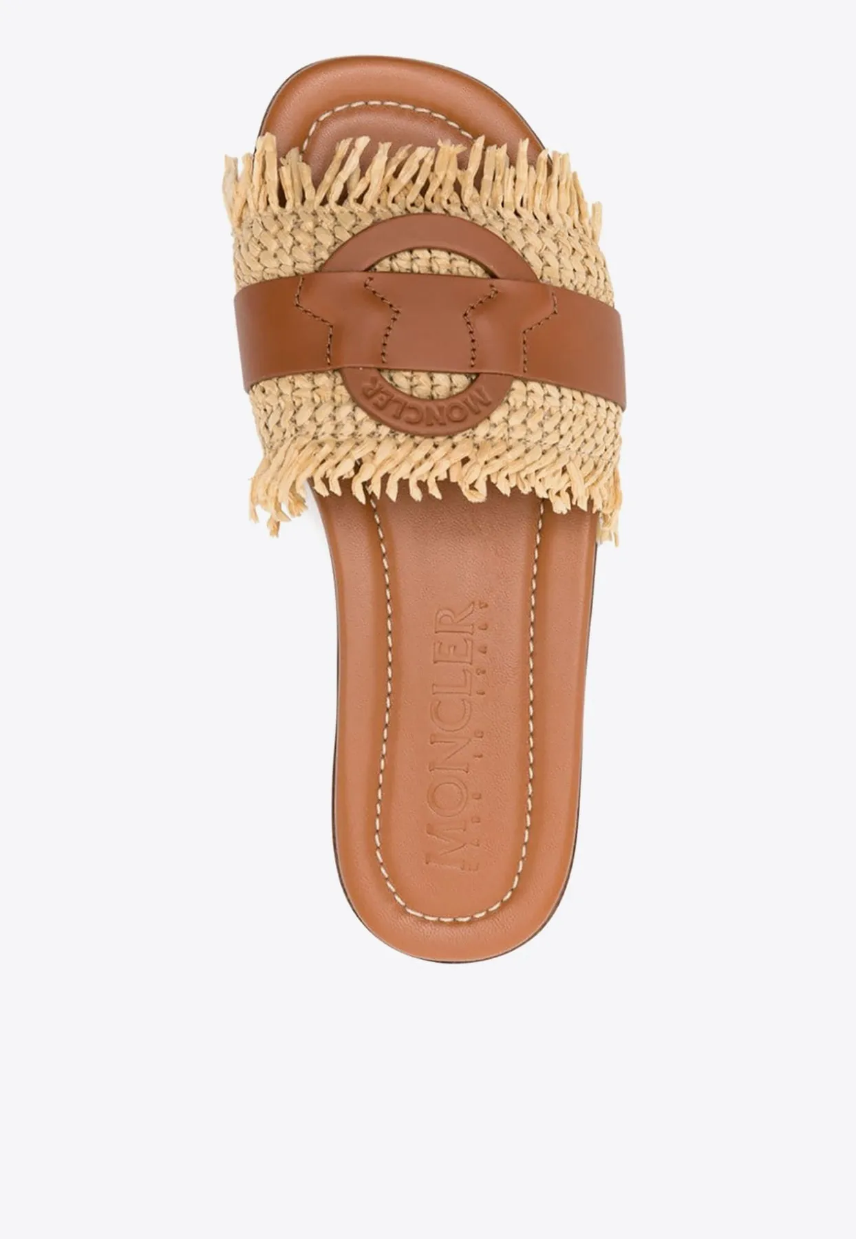 Bell Raffia and Leather Slides Childrens Slide Sandals