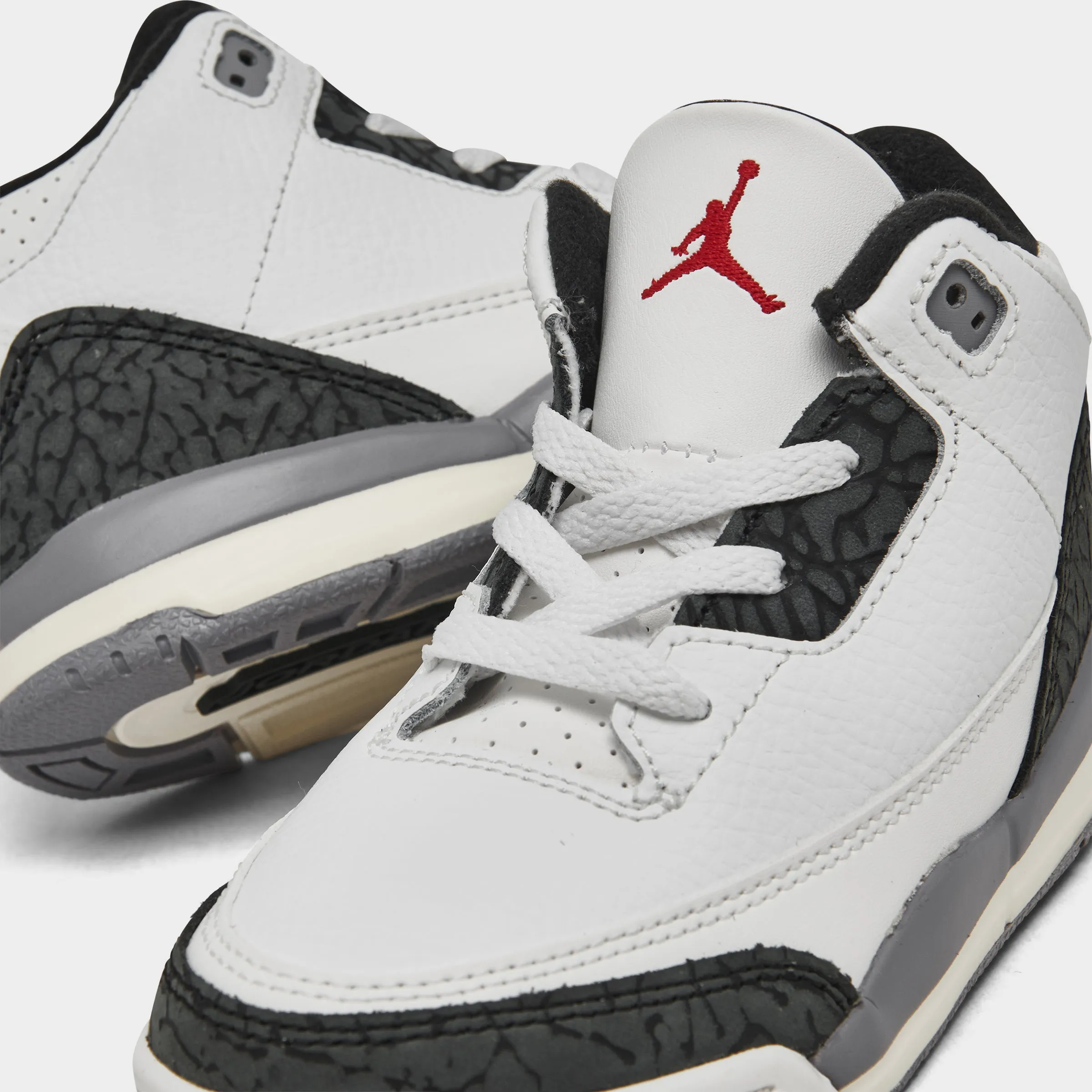 Best Asics Running Shoes With Arch Support Jordan 3 Retro TD Summit White / Fire Red - Cement Grey