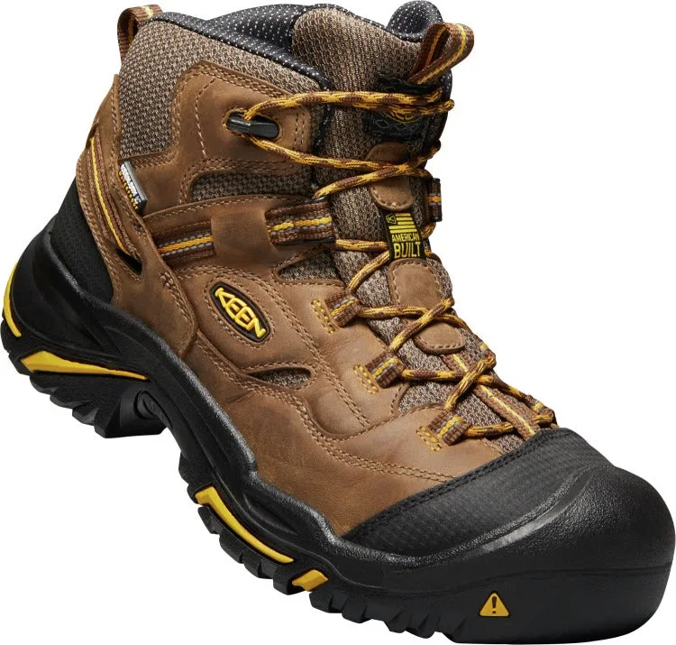 Keen Utility Braddock Waterproof Mid (Steel Toe) Men's Leather Sole Work Boots