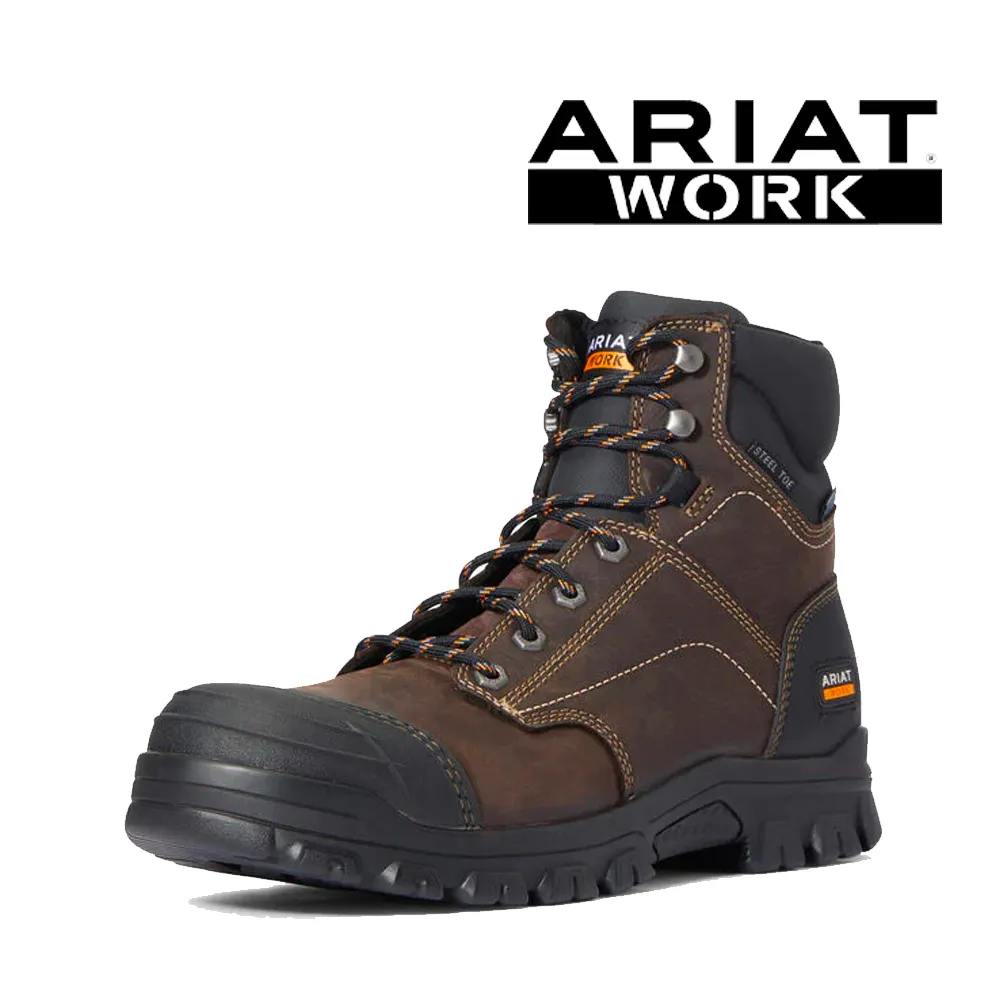ARIAT Men's Treadfast 6 Inch Waterproof Steel Toe Work Boot 10034673 Eee Steel Toe Work Boots
