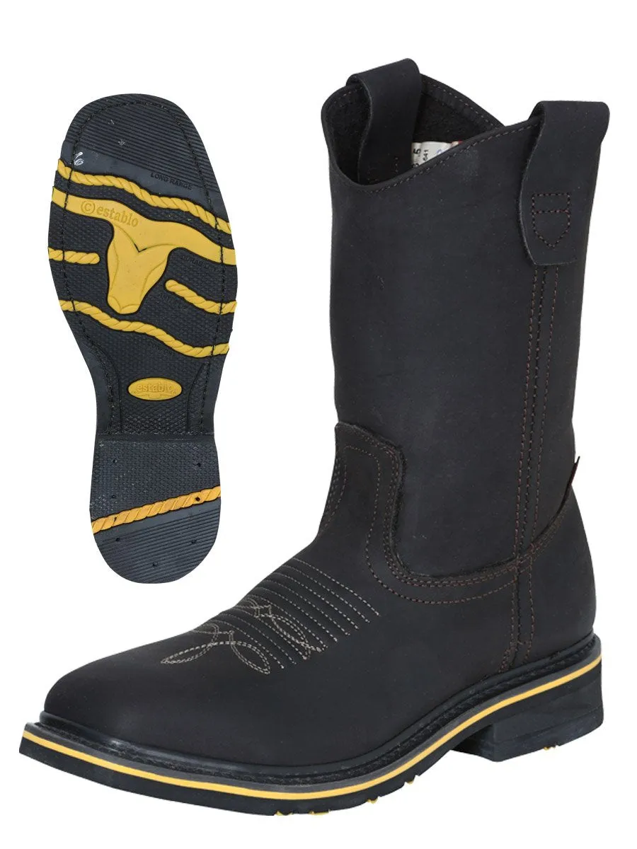 ESTABLO Men's Work Boot Steel Toe 41545 Western Work Boots