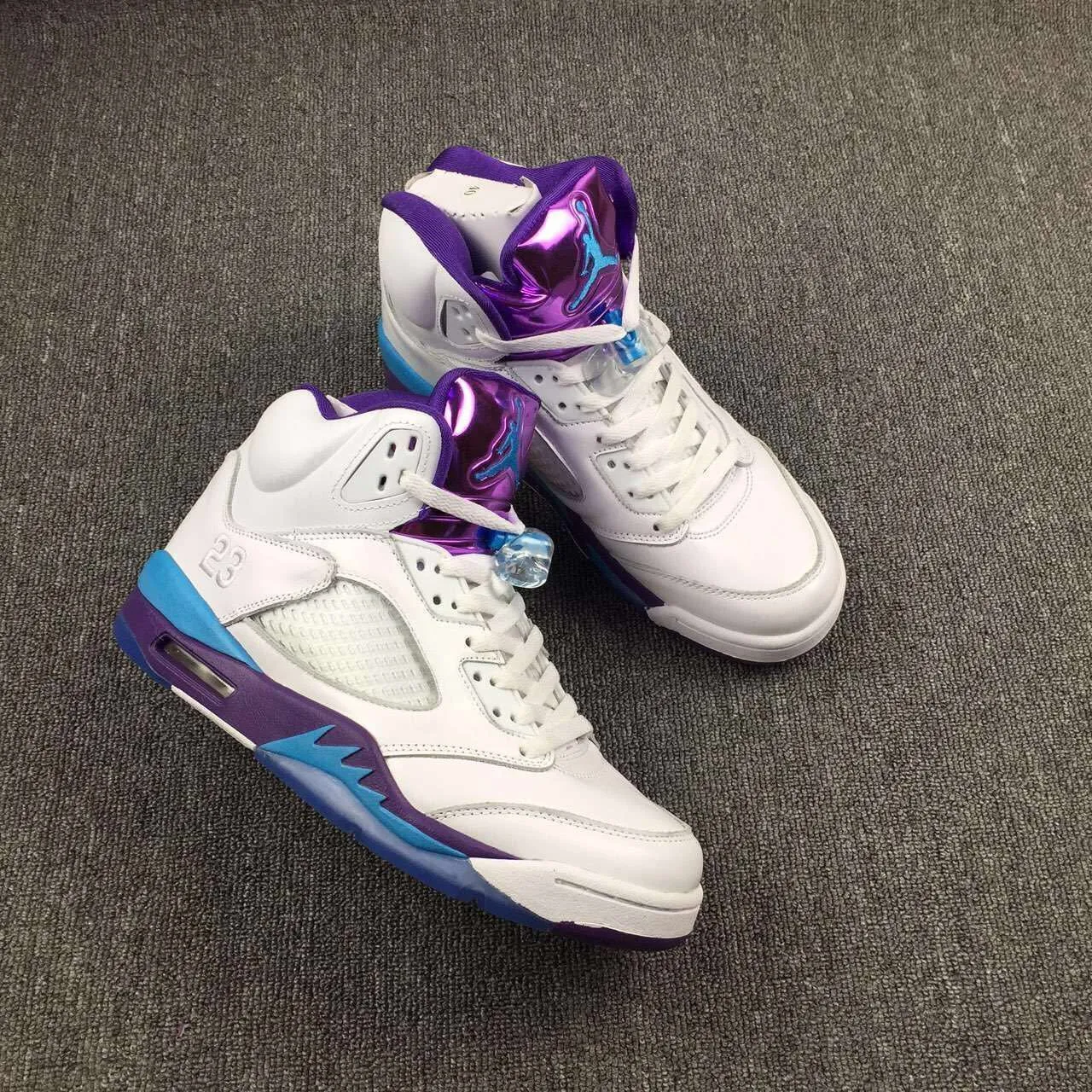Nike Air Jordan 5 White Blue Purple Men Shoes !!! CYBER MONDAY SALE !!! Asics Shoes Gel Kayano 23